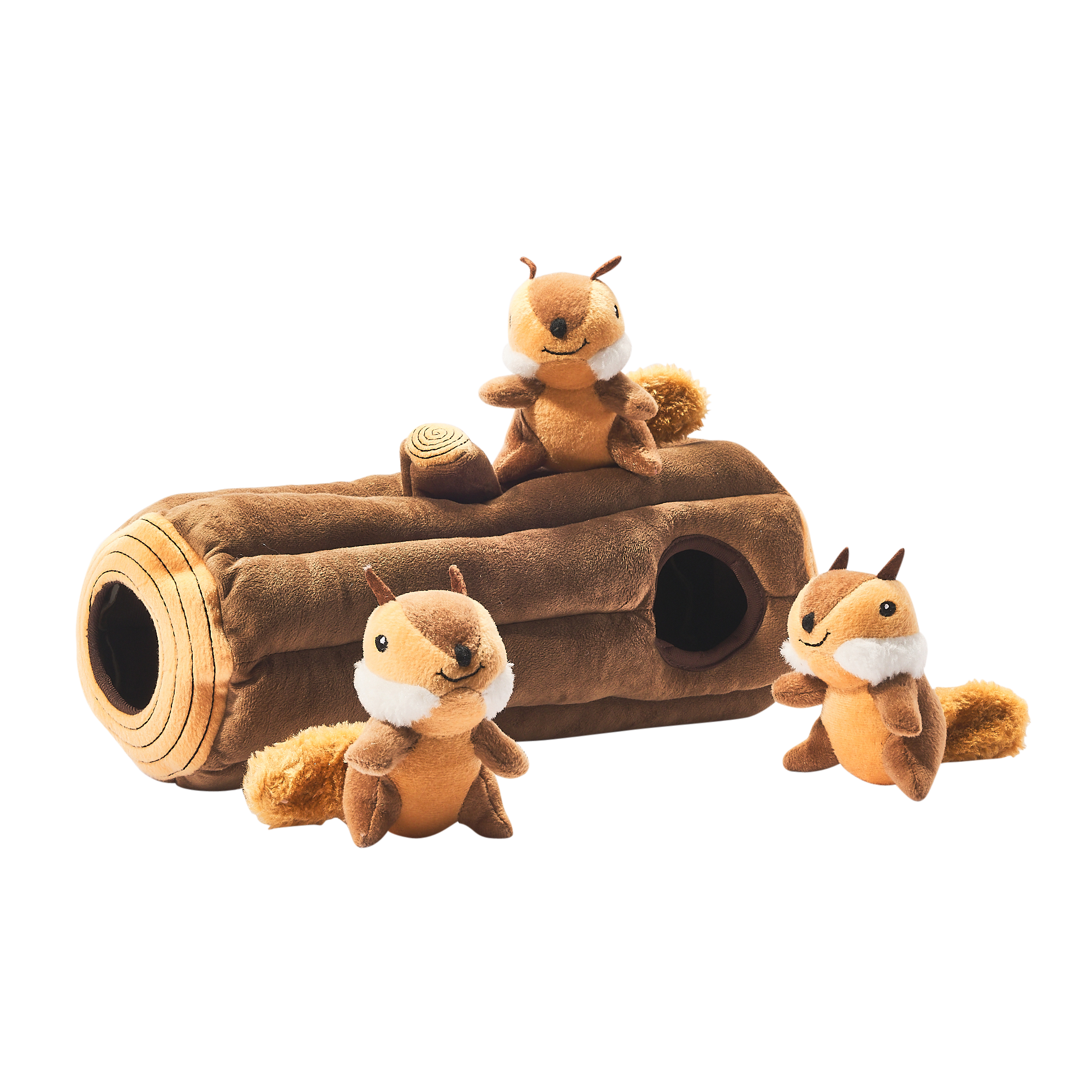 Main St. Pet™ 4-Pc Log & Squirrels Hide & Seek Plush Dog Toy