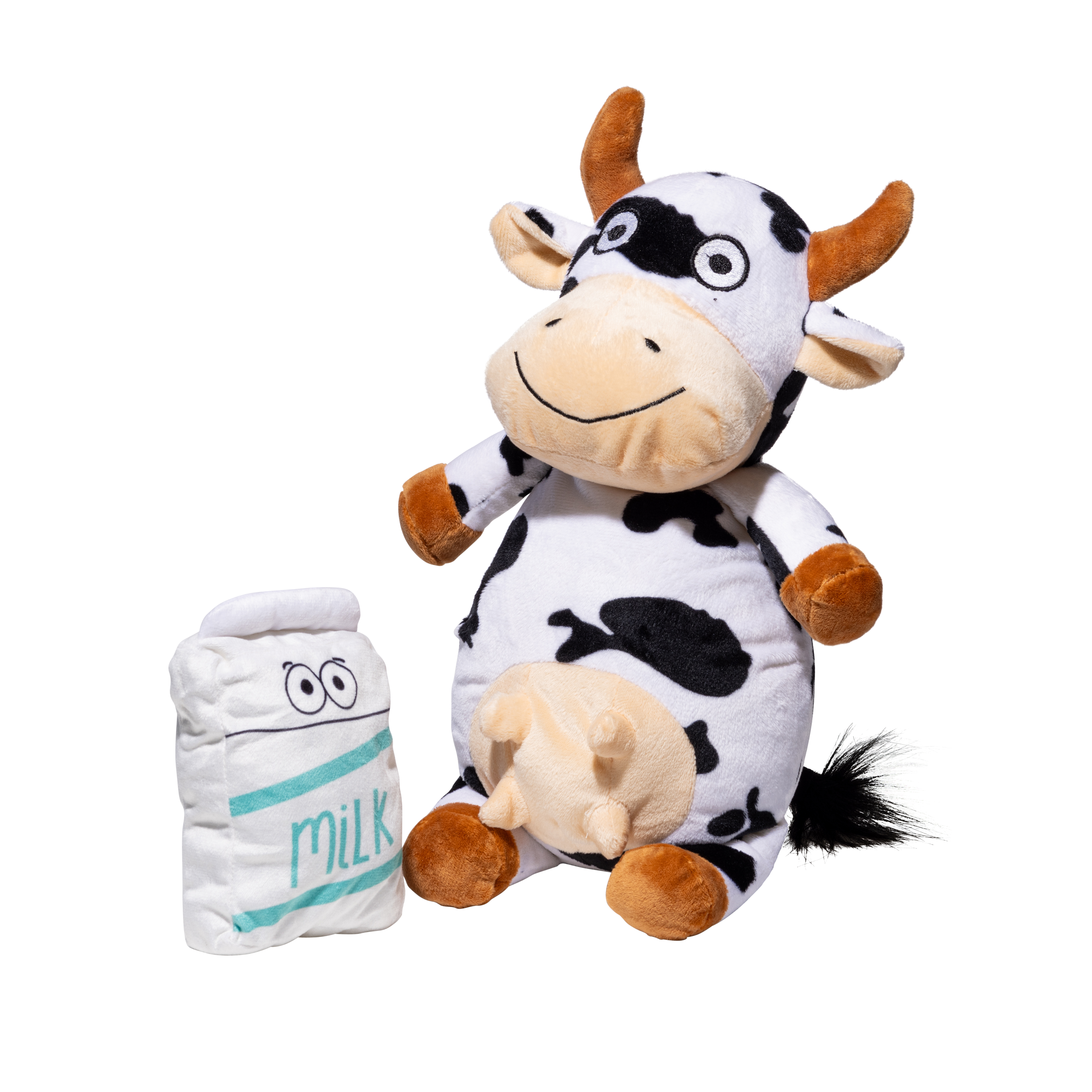 Main St. Pet™ 2-In-1 Cow & Milk Plush Dog Toy