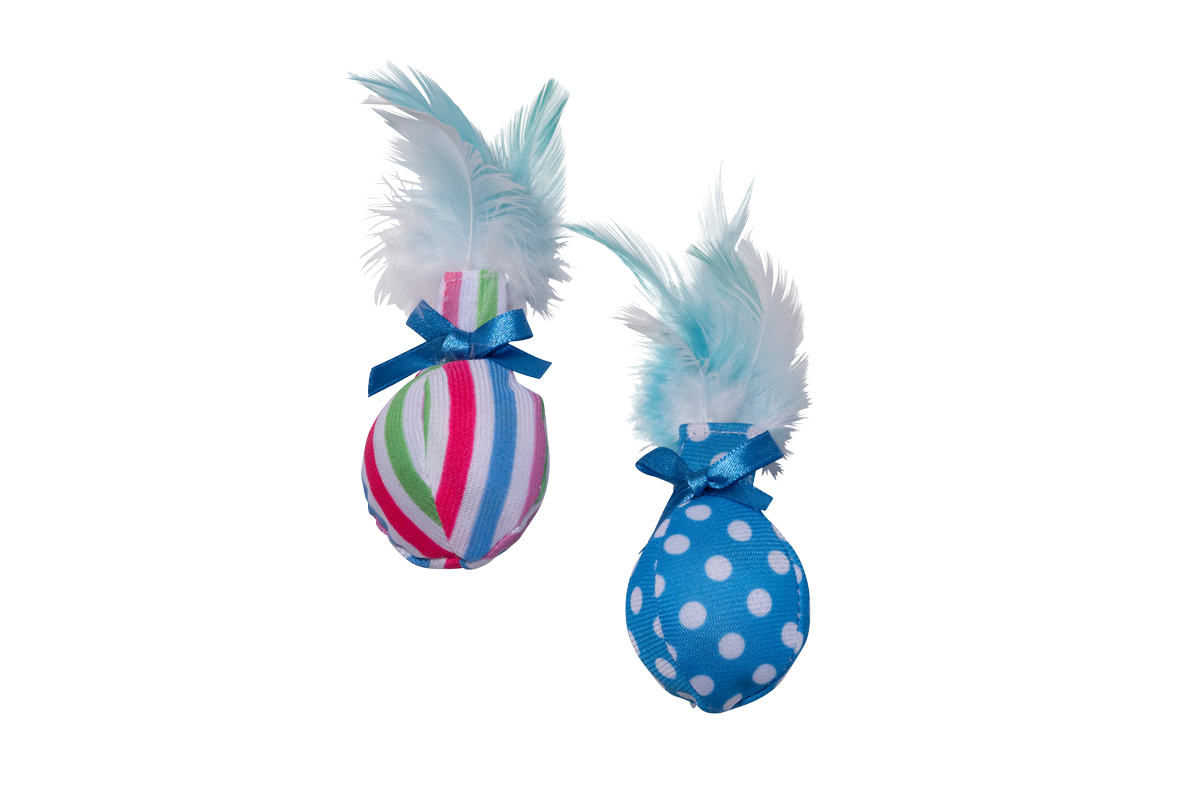 Main St. Pet™ 2-Pack Feather Balls with Bells Cat Toys